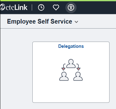 Screenshot of Delegations tile