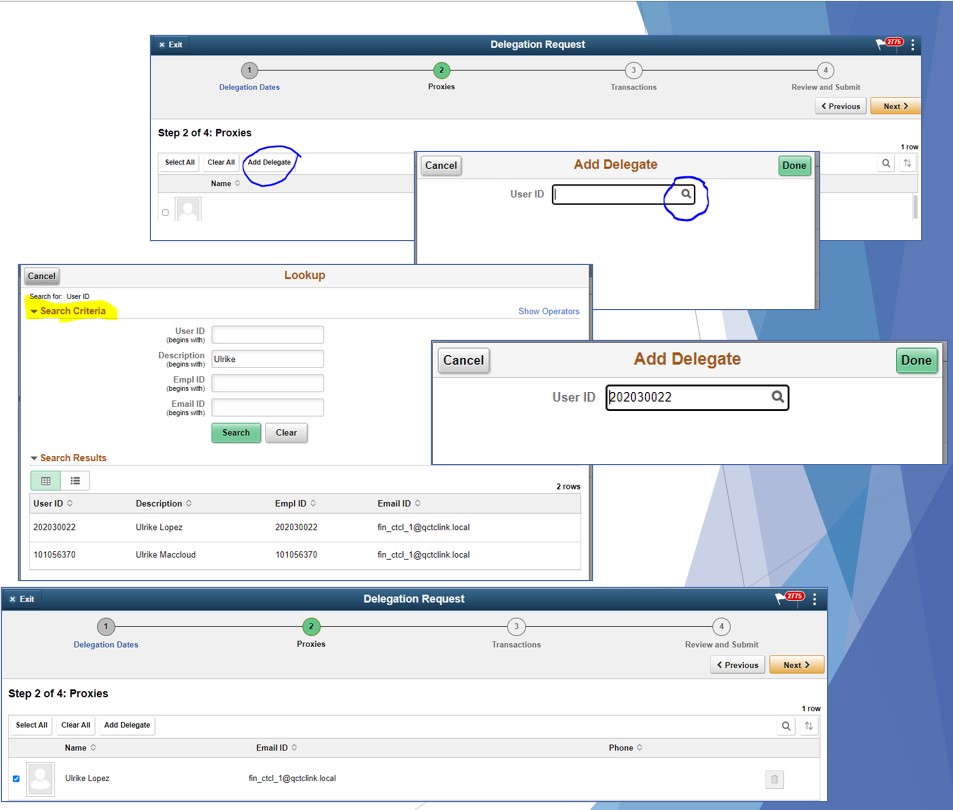 Screenshot illustrating the items in Step 5